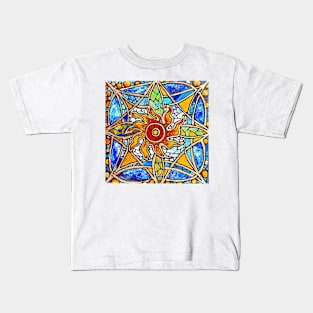 Stained Glass Mandala 20-40-27 Kids T-Shirt